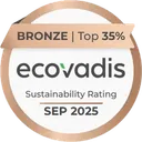 EcoVadis Sustainability Rating – Medaille Bronze, Top 35 %, September 2025